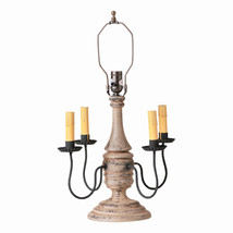 Irvins Country Tinware Jamestown Wood Table Lamp Base in Hartford Butter... - $386.05