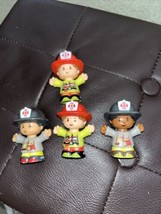 Fisher Price Little People Firefighter Fireman Figures Helping Others Fire Truck - £7.78 GBP