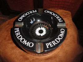 Perdomo Large Table Top Ceramic Black & Gold Ashtray NIB image 9