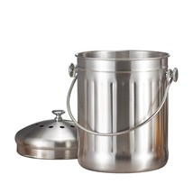 1.3 Gallon 5L Stainless Steel Compost Bin Countertop Compost Bucket Unde... - $42.99