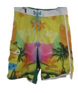 Reef Board Shorts Men swim trunks sz 31 tropical Hawaiian print front po... - £31.00 GBP
