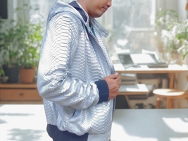 Cloud Silver Snakeskin Hoodie Jacket for Men - $1,200.00+