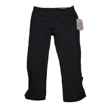 NYL Sport Pants Womens  S Capri Active Black Elastic Waist Stretch New - £19.76 GBP