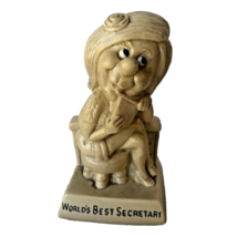 R W Berries Cos World&#39;s Best Secretary #827 1971 Figurine Statue - £11.00 GBP