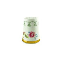 Thimble Sewing Royal Doulton Bone China Porcelain Floral Dotted Top Pink... - $15.92