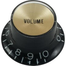 CE Top Hat Volume Control Knob, Gibson Style, Black, Gold Cap, Single - £3.23 GBP