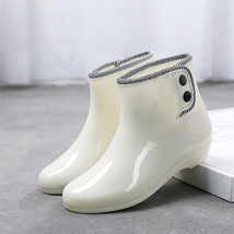 Woman Rain Boot Women Print Jelly Wedge Ankle Boots Women&#39;s Waterproof High Top  - £26.86 GBP