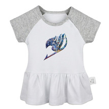 Fairy Tail Design Newborn Baby Girls Dress Toddler Infant 100% Cotton Clothes - £10.45 GBP