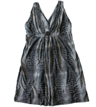 NWT TART Chloe in Black &amp; White Alligator Double V Sleeveless Jersey Dress 4X - £21.02 GBP