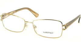 New Luxottica Lu 2285 T407 Gold Eyeglasses Glasses Metal Frame 54-17-135mm - £24.58 GBP