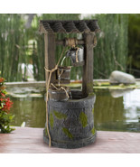 Wishing Well Fountain-4-Tier Polyresin Cascading Waterfall- Hand Painted... - $414.74 CAD