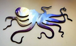 Ocean Octopus - Metal Wall Art - Purple Tinged 20&quot; wide - £37.95 GBP