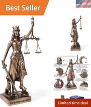 Artisan Crafted Lady Justice 12-Inch Figurine - Bronze Finely Detailed D... - $102.46
