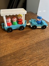 VINTAGE FISHER-PRICE LITTLE PEOPLE ZOO TRAM TRAIN LOT FIGURES - £17.40 GBP