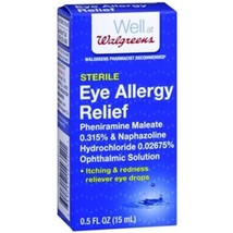 An item in the Pottery & Glass category: Walgreens Allergy Relief Eye Drops, .5 oz