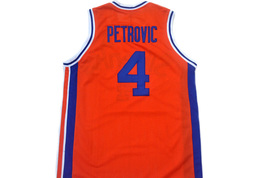 Drazen Petrovic #4 Sibenka Croatia Men Basketball Jersey Orange Any Size image 5
