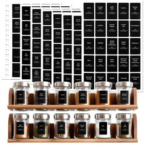 275Pcs Preprinted Black Minimalist Spice Jar Labels Sets, Waterproof Oil Resista - £13.66 GBP