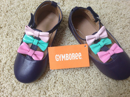 NEW GYMBOREE Baby GIRLS Sz 5 M - Navy T-strap w/ Bows Mary Jane Dress Sh... - $14.73