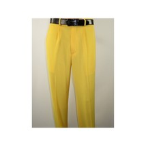 Mens INSERCH 2pc Walking Leisure Suit Shirt Pants Set Short Sleeves 9356 Banana image 3