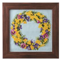 Cosmo Mimosa Wreath Seasonal Flower Arrangement Cross Stitch Kit - $37.04