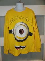 Despicable Me 2 Minion Jumbo Graphic Print LS T-Shirt Yellow Size S Boy&#39;s - £12.55 GBP