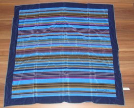  Christian Dior Silk Multi color Striped Scarf 30&quot; Squared Vintage  - £31.46 GBP