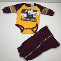 ASU Bodysuit Sweatpants Sun Devils Arizona State 0-3 Months Boys Girls Baby Set - £15.92 GBP
