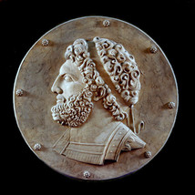 Philip II of Macedon large round plaque Sculpture Replica Reproduction - £386.87 GBP