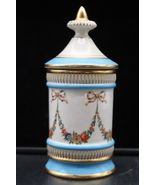 Vintage Sicas Sesto Fior Italian Apothecary Jar Blue W/ Flowers - $545.14 MXN