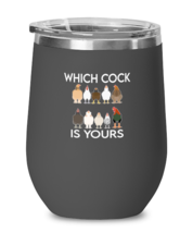 Chickens Wine Glass Which Cock Is Yours Black-WG  - £21.19 GBP