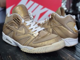 Nike Tech Challenge III Gold/White Tennis Shoes 749957-701 Men 14 - £70.91 GBP