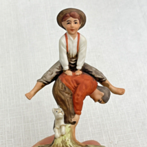 Norman Rockwell LEAPFROG Porcelain Figure &amp; Music Box David Grossman RMB-9 Japan - £6.11 GBP