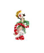 Vintage Circus Clown Resin Figurine Polka-Dots Big Red Socks Made in Ita... - £15.77 GBP