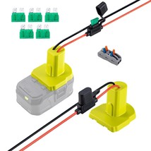 Upgraded Power Wheel Adaptor For Ryobi 18V Battery With Fuse &amp; Wire Terminals,Po - £22.37 GBP
