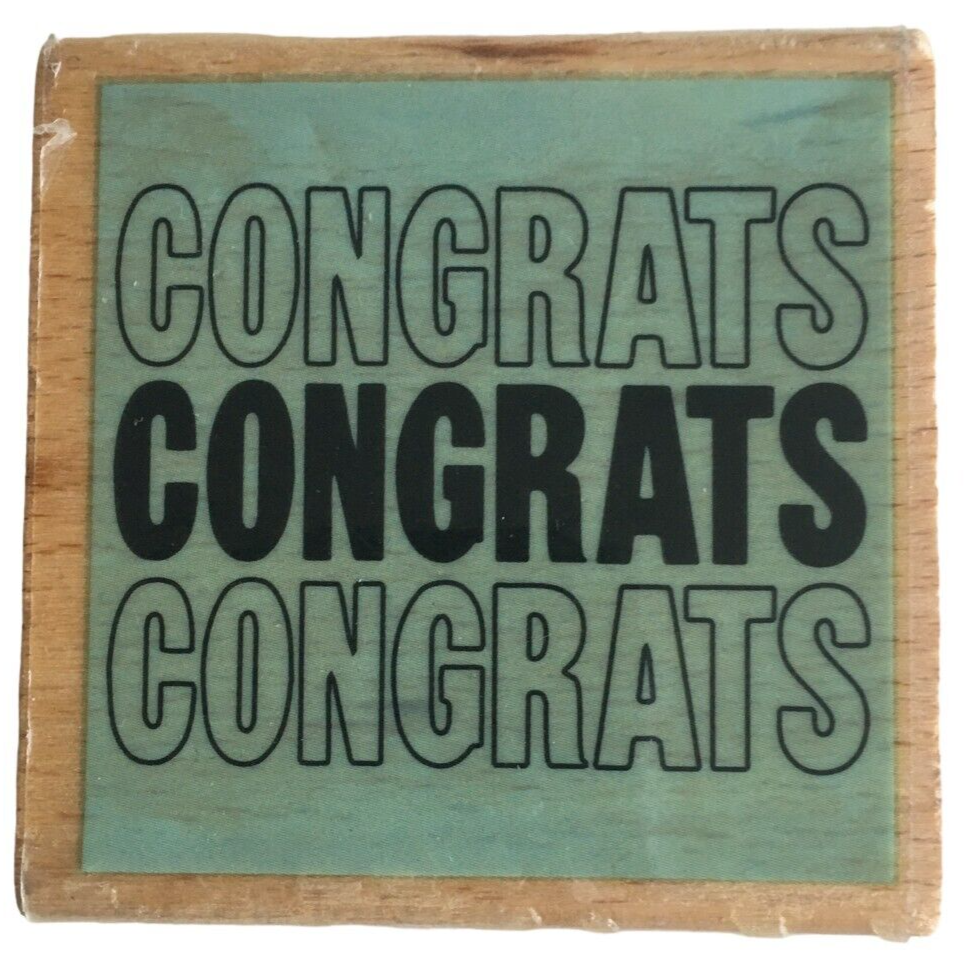 Studio G Rubber Stamp Congrats Congratulations Celebration Graduation Crafts - £3.13 GBP