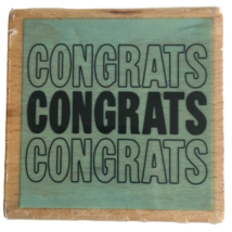 Studio G Rubber Stamp Congrats Congratulations Celebration Graduation Cr... - £3.13 GBP
