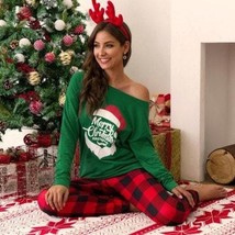 Xmas plaid pajamas for her, Christmas green Pajamas woman, Christmas mov... - £38.01 GBP
