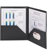 Smead Frame View Poly Two-Pocket Folder, Letter Size, Black, 5 per Pack ... - $12.14