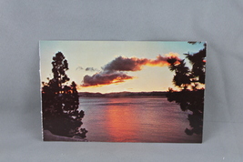 Vintage Postcard - Sunset over Lake Tahoe- Dexter Press - £11.96 GBP