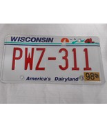 Wisconsin Metal License Plate/Tag &quot;Americas Dairyland&quot; Farm Scene 1998 S... - £11.97 GBP