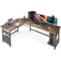 66&quot; L Shaped Gaming Desk, Corner Computer Desk, Sturdy Home Office Computer Tabl - £145.50 GBP