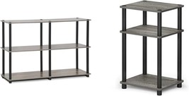 Both The Furinno Turn-N-Tube 3-Tier Double Size Storage Display Rack And The - £67.88 GBP