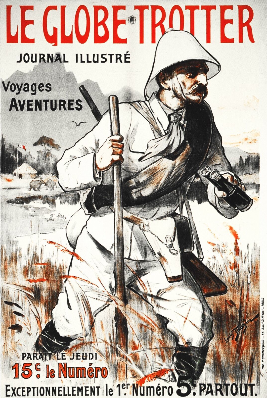 6266.Le Globe Trotter voyagers adventures partout Poster.Wall Art Decora... - $16.20+