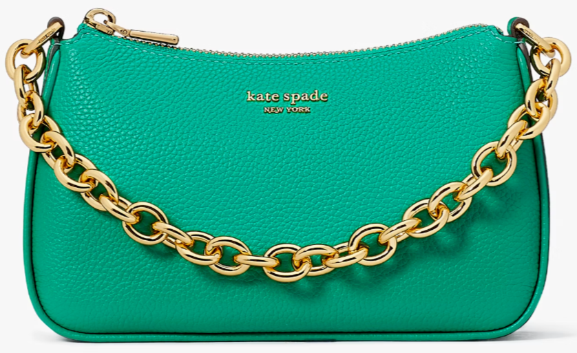 Kate Spade Jolie Small Convertible Green Leather Crossbody KD908 NWT $248 MSRP