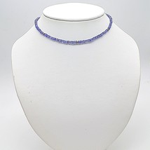 Faceted Tanzanite Bead Necklace, Adjustable Length, Stack Necklace, 14k ... - £1,038.17 GBP