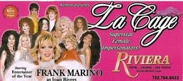 Frank Marino La Cage @ Riviera Hotel LasVegas Promo Card - £6.28 GBP