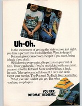 1977 Fotomat Kodak Film Original Vintage Print Ad Photo Hut Film Photography - $10.97