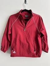 Adidas Kids Vintage Windbreaker ClimaProof Wind Jacket 2005 Red Pullover M - $551.76 MXN