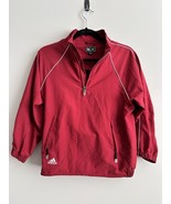 Adidas Kids Vintage Windbreaker ClimaProof Wind Jacket 2005 Red Pullover M - $29.39