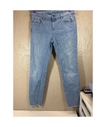 Vineyard Vines Skinny Raw Hem Ankle Ivory Jeans Sz 8 Womens Slim Fit Str... - $34.97 CAD